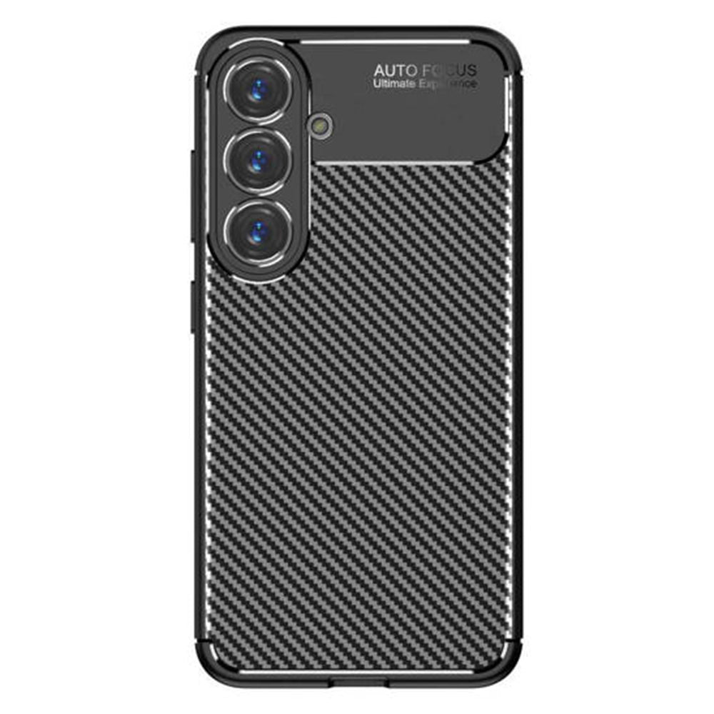 Coque pour Samsung Galaxy S25 S931, Techsuit, Fibre de carbone, Noire