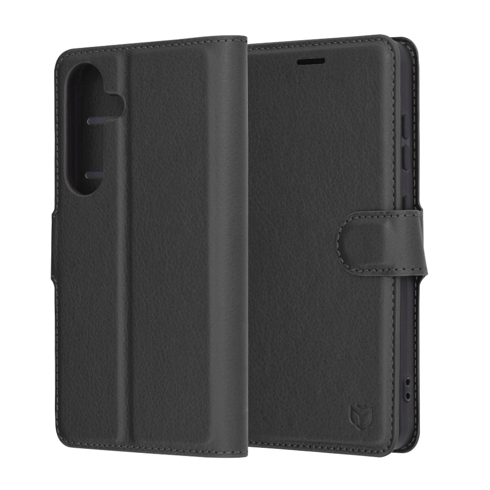 Case for Samsung Galaxy S25 S931, Techsuit, Leather Folio, Black