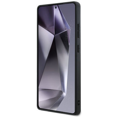 Housse pour Samsung Galaxy S25 Ultra S938, Guess, Grained Hot Stamp 4G Triangle, Noire