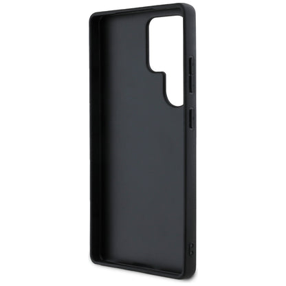 Étui pour Samsung Galaxy S25 Ultra S938, Guess, Grained Hot Stamp 4G Triangle, Rose