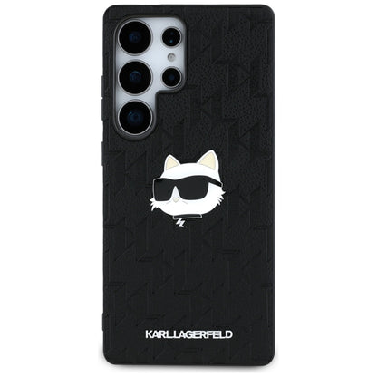 Étui pour Samsung Galaxy S25 Ultra S938, Karl Lagerfeld, Monogramme Tête de Choupette, Noir