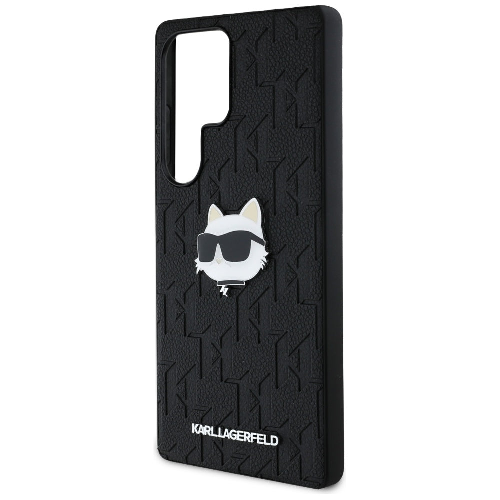 Étui pour Samsung Galaxy S25 Ultra S938, Karl Lagerfeld, Monogramme Tête de Choupette, Noir