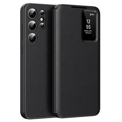 Coque pour Samsung Galaxy S25 Ultra S938, Techsuit, SmartView, Noire