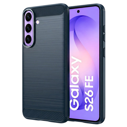 Coque pour Samsung Galaxy S26 FE / S25 FE, Techsuit, Carbone, Bleue