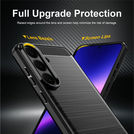 Coque pour Samsung Galaxy S26 FE / S25 FE, Techsuit, Carbone, Noire