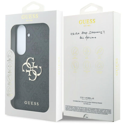 Coque pour Samsung Galaxy S26 FE S741, Guess, Logo Métal 4G, Noire