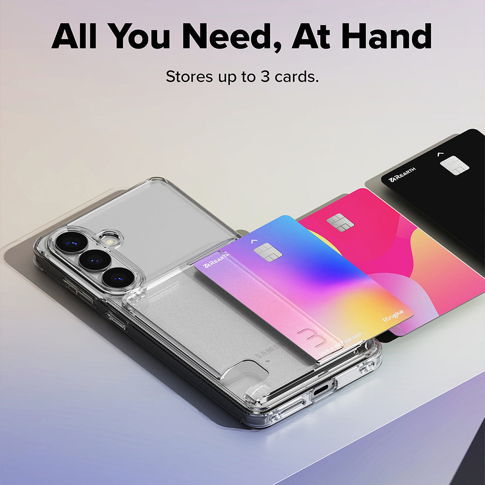 Étui pour Samsung Galaxy S26, Ringke, Fusion Card, Transparent