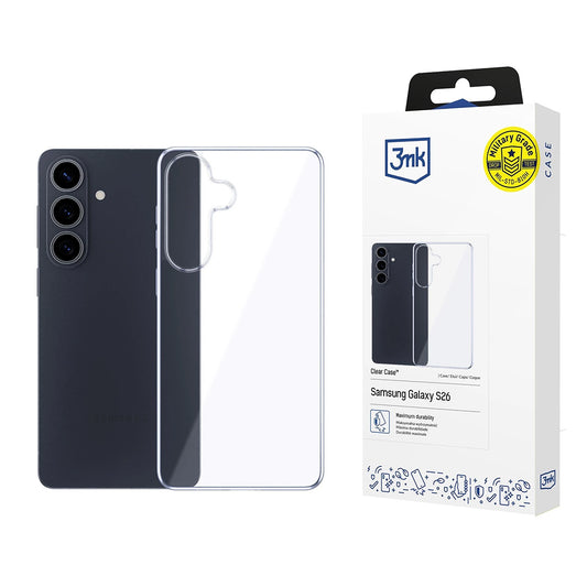 Case for Samsung Galaxy S26 S942, 3MK, Clear, Transparent