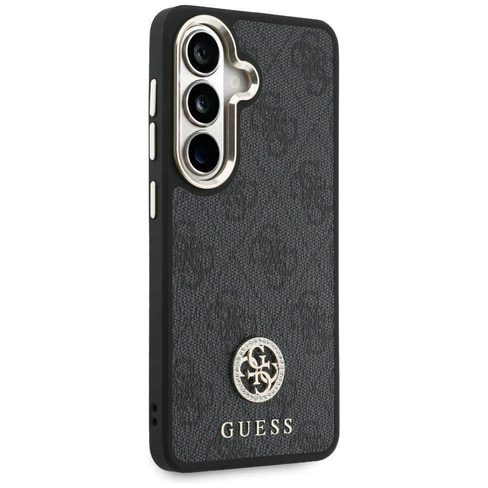 Étui pour Samsung Galaxy S26 S942, GUESS, 4G Big Rhinestone Triangle Strap, Noir
