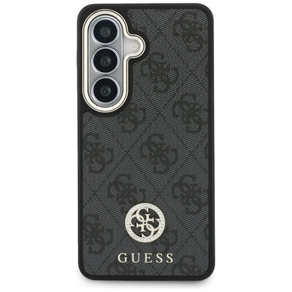 Étui pour Samsung Galaxy S26 S942, GUESS, 4G Big Rhinestone Triangle Strap, Noir