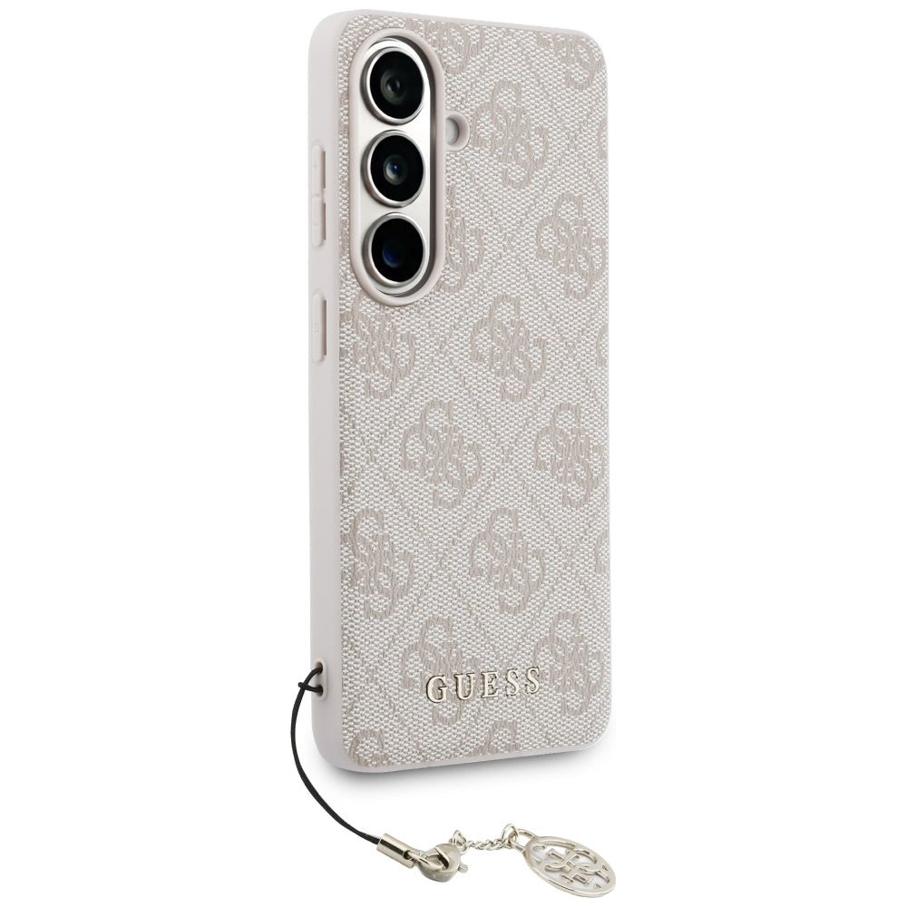 Étui pour Samsung Galaxy S26 S942, Guess, 4G Classic Logo Charm, Rose