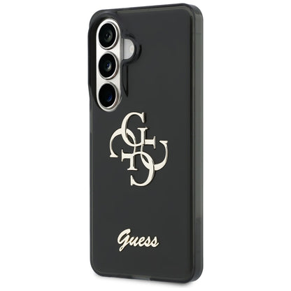 Étui pour Samsung Galaxy S26 S942, Guess, IML Big Metal 4G Script, Noir