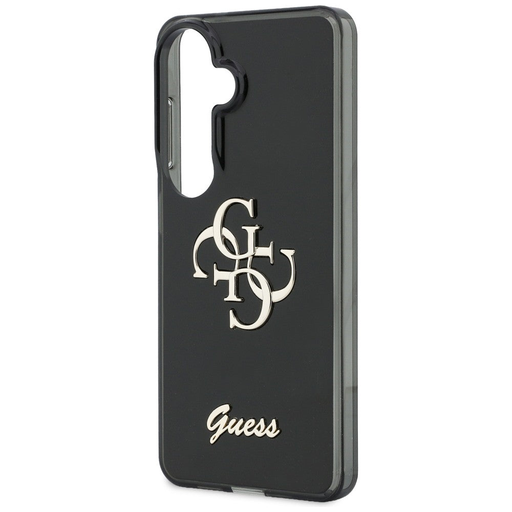 Étui pour Samsung Galaxy S26 S942, Guess, IML Big Metal 4G Script, Noir