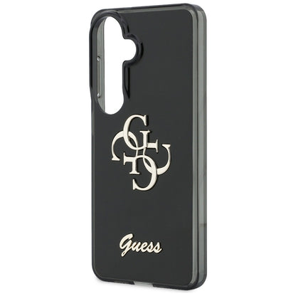 Étui pour Samsung Galaxy S26 S942, Guess, IML Big Metal 4G Script, Noir