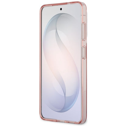Coque MagSafe pour Samsung Galaxy S26 S942, Guess, logo triangle dégradé IML, Rose