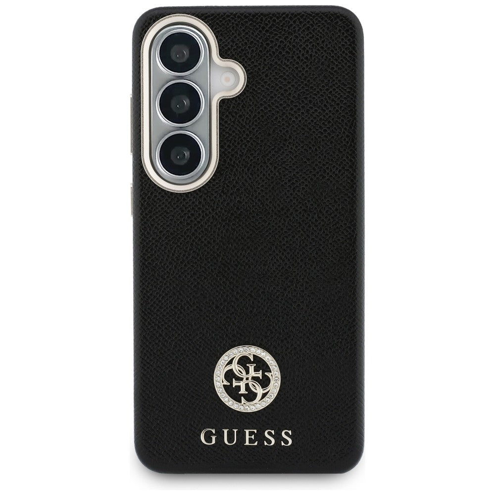 Housse pour Samsung Galaxy S26 S942, Guess, Rhinestone Round Logo, Noire