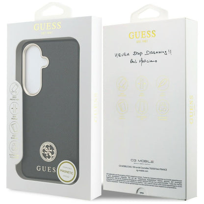 Housse pour Samsung Galaxy S26 S942, Guess, Rhinestone Round Logo, Noire