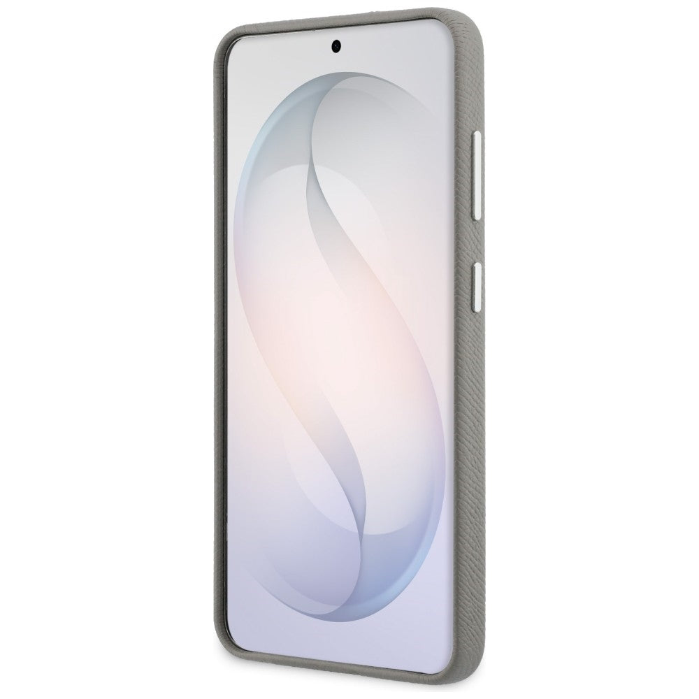 Étui pour Samsung Galaxy S26 S942, Karl Lagerfeld, Saffiano Karl & Choupette's Head Pin, Gris