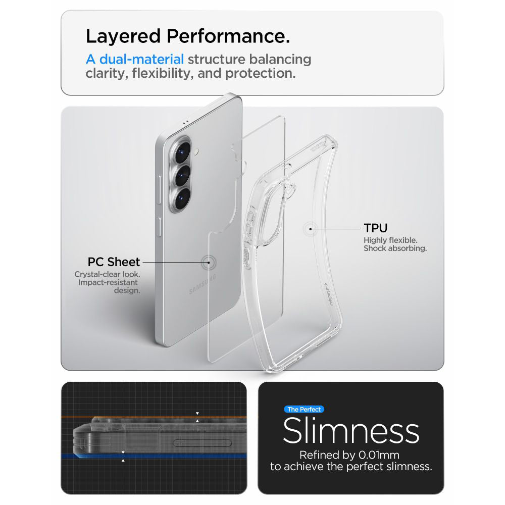 Étui pour Samsung Galaxy S26 S942, Spigen, Ultra Hybrid, Transparent ACS10732