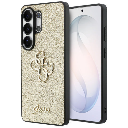 Étui pour Samsung Galaxy S26 Ultra S948, Guess, Fixed Glitter Big 4G Metal Frame, Doré