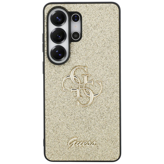 Étui pour Samsung Galaxy S26 Ultra S948, Guess, Fixed Glitter Big 4G Metal Frame, Doré