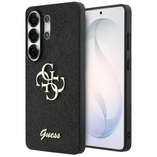 Étui pour Samsung Galaxy S26 Ultra S948, Guess, Fixed Glitter Big 4G Metal Frame, Noir