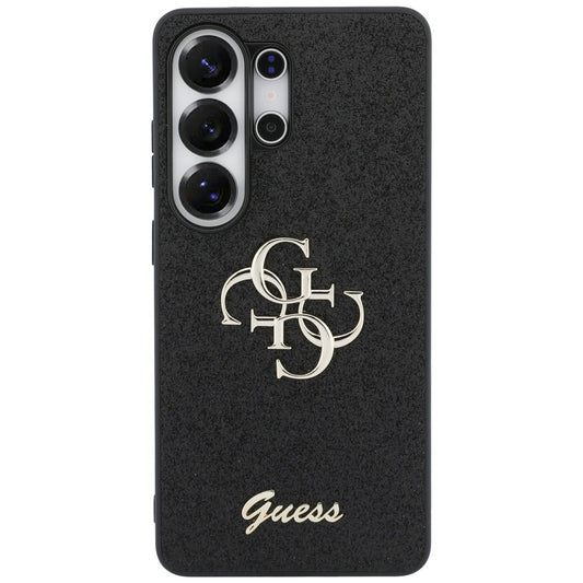 Étui pour Samsung Galaxy S26 Ultra S948, Guess, Fixed Glitter Big 4G Metal Frame, Noir