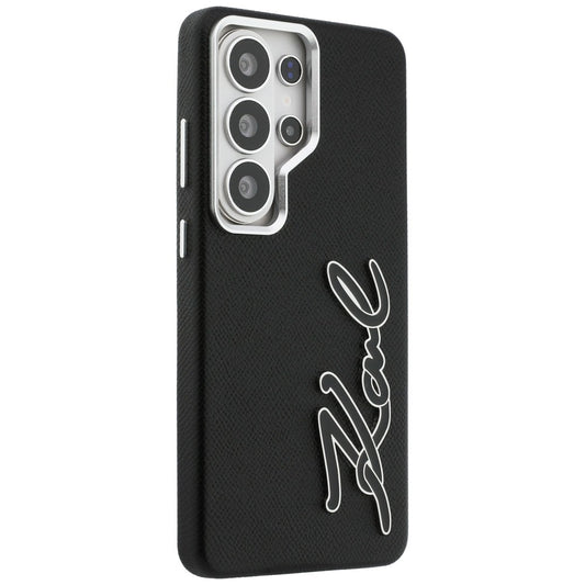 Étui pour Samsung Galaxy S26 Ultra S948, Karl Lagerfeld, Logo Signature en Résine, Noir