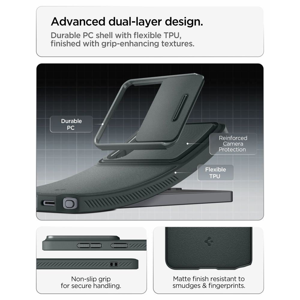 Housse pour Samsung Galaxy S26 Ultra S948, Spigen, Optik Armor, Vert ACS10688