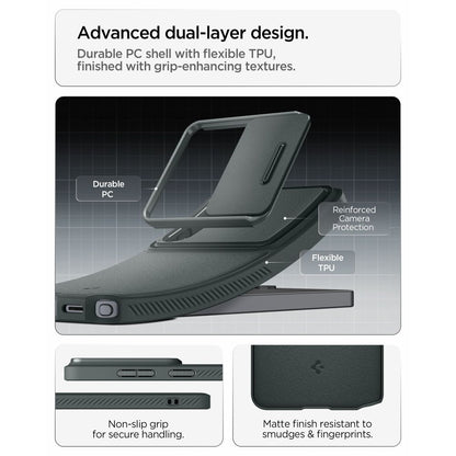 Housse pour Samsung Galaxy S26 Ultra S948, Spigen, Optik Armor, Vert ACS10688