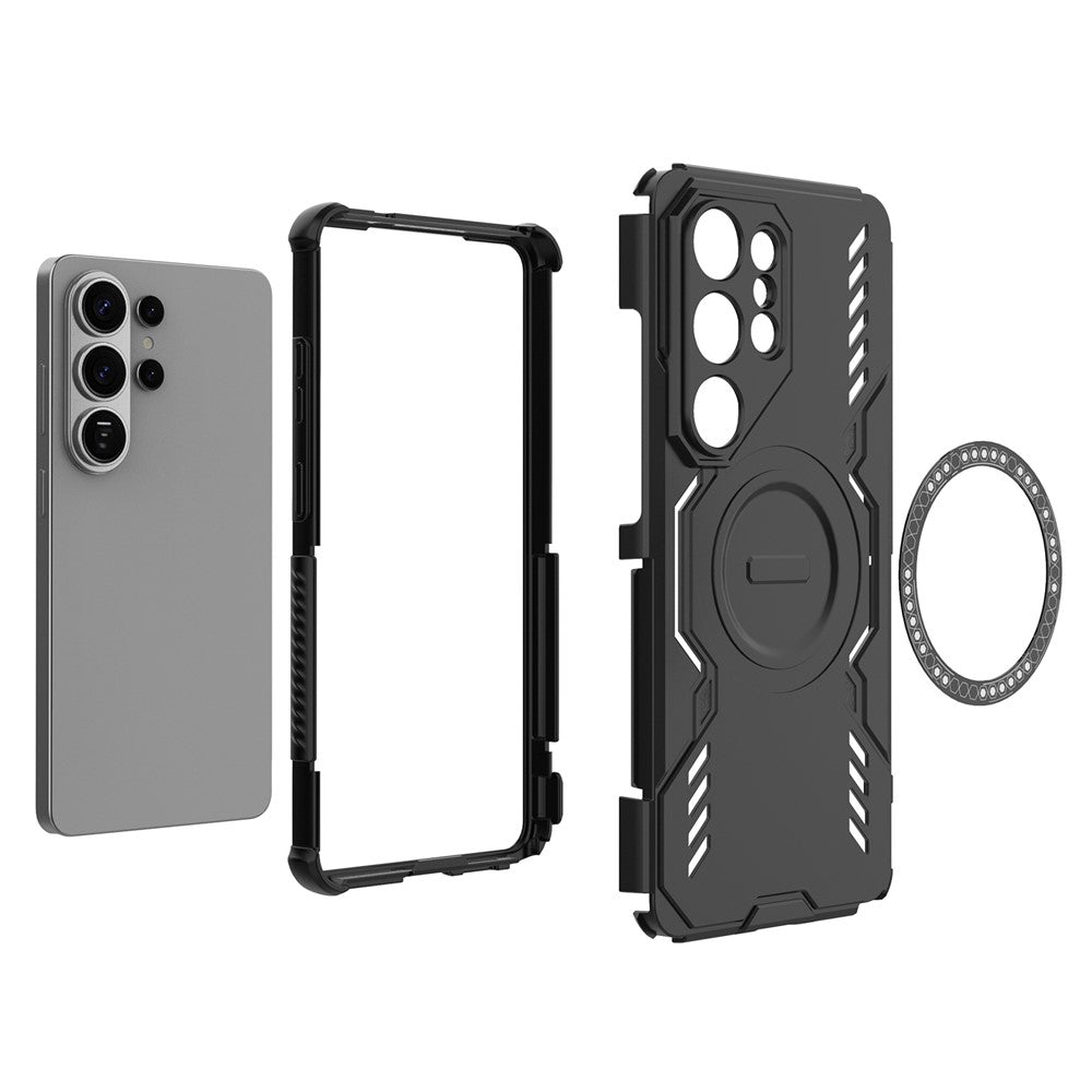 Coque MagSafe pour Samsung Galaxy S26 Ultra S948, Techsuit, ArmorMag, Noire