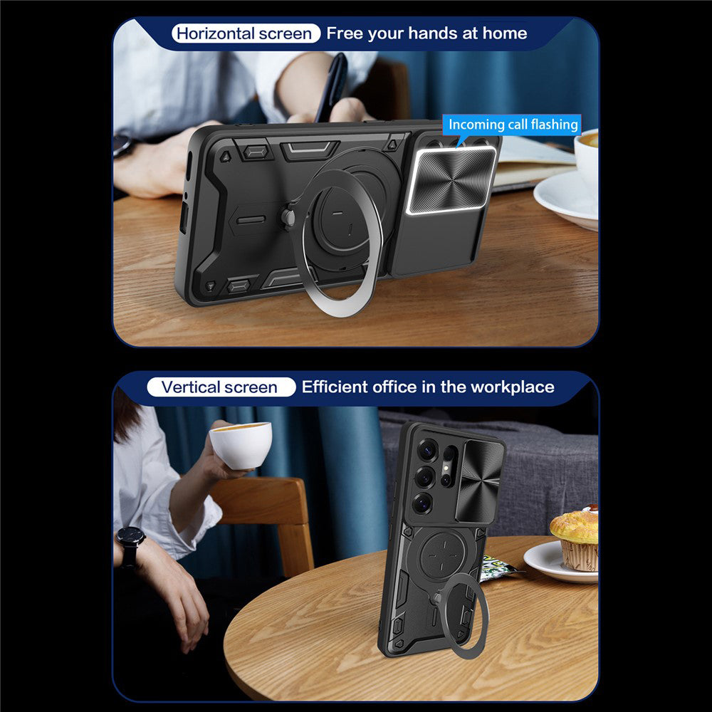 Étui pour Samsung Galaxy S26 Ultra, Techsuit, CamGuard Pro, Rose Doré