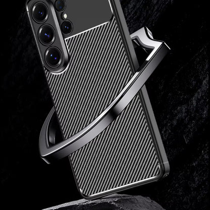 Case for Samsung Galaxy S26 Ultra S948, Techsuit, CarbonFiber, Black