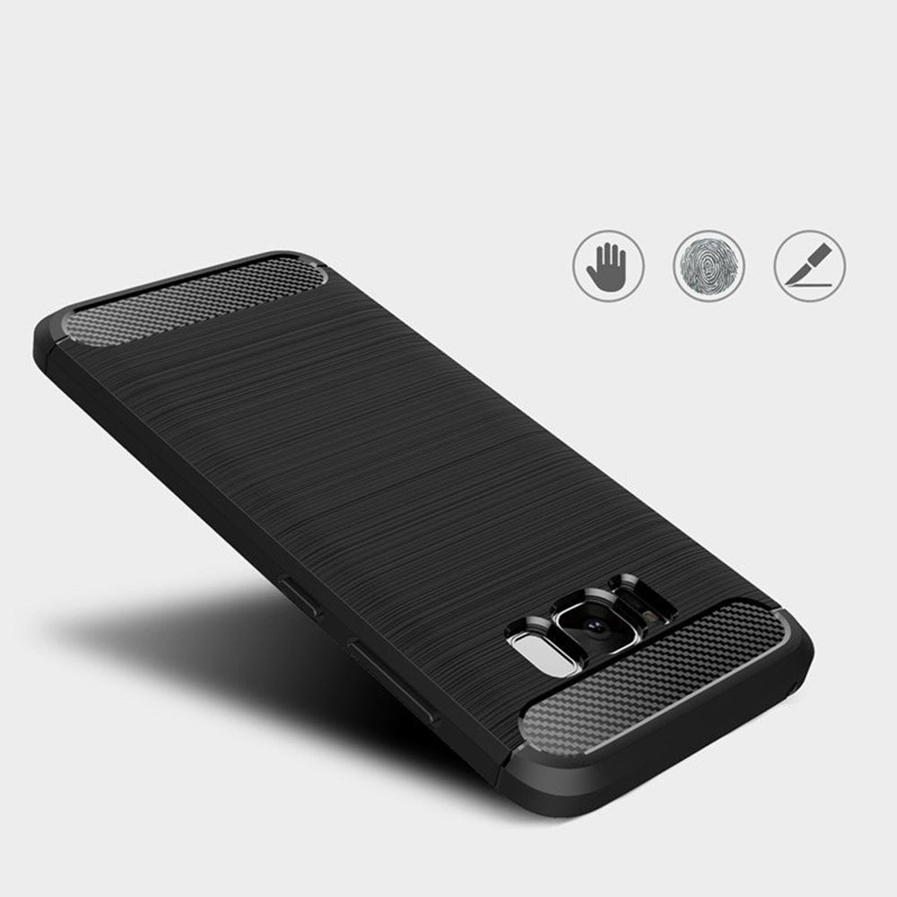 Coque pour Samsung Galaxy S8 G950, Techsuit, Carbone, Noire