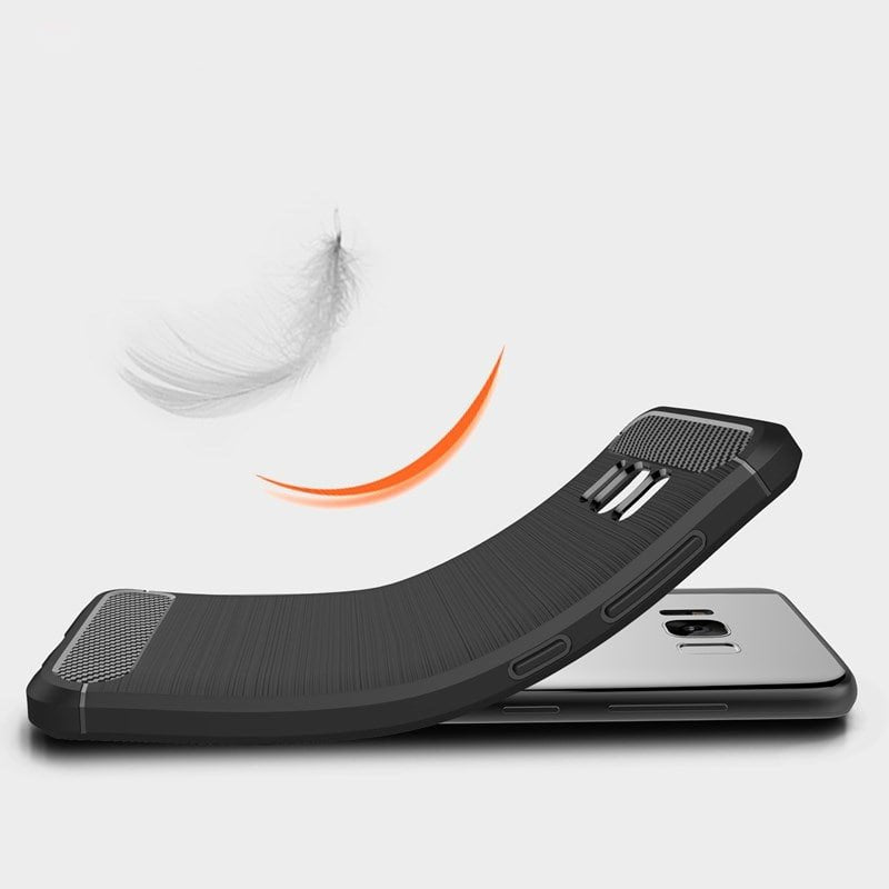Coque pour Samsung Galaxy S8 G950, Techsuit, Carbone, Noire