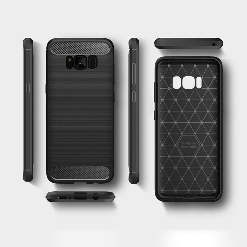Coque pour Samsung Galaxy S8 G950, Techsuit, Carbone, Noire
