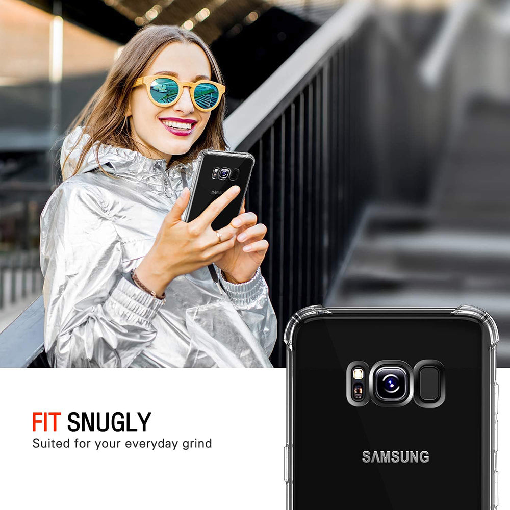 Case for Samsung Galaxy S8+ G955, Techsuit, Shockproof Clear, Transparent