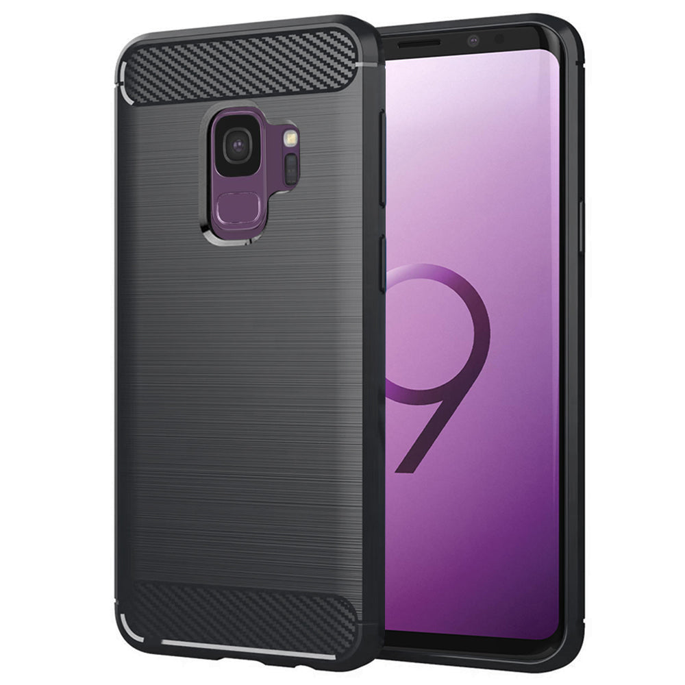 Coque pour Samsung Galaxy S9 G960, Techsuit, Carbone, Noire