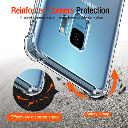 Coque pour Samsung Galaxy S9 G960, Techsuit, Anti-choc Claire, Transparente