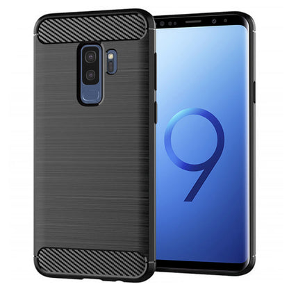 Coque pour Samsung Galaxy S9+ G965, Techsuit, Carbone, Noire