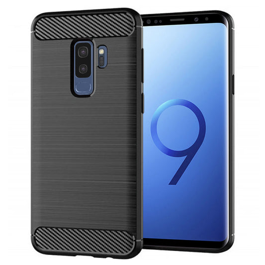 Coque pour Samsung Galaxy S9+ G965, Techsuit, Carbone, Noire