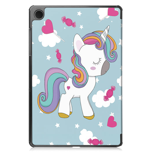 Coque pour Samsung Galaxy Tab A9+, Techsuit, FoldPro Unicorn, Multicolore