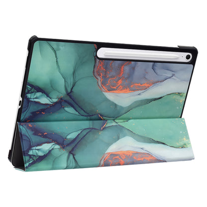 Coque pour Samsung Galaxy Tab S10 FE+, Techsuit, FoldPro Green Time, Multicolore