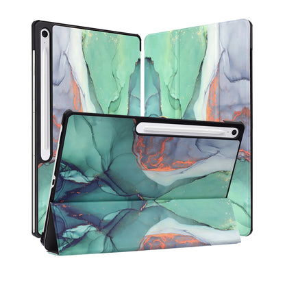 Coque pour Samsung Galaxy Tab S10 FE+, Techsuit, FoldPro Green Time, Multicolore