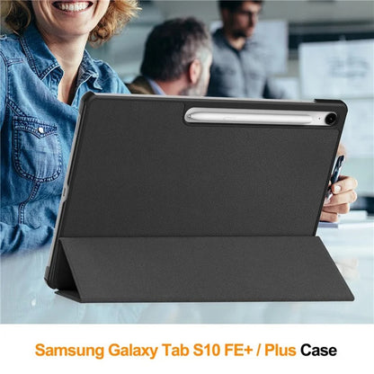 Étui pour Samsung Galaxy Tab S10 FE+, Techsuit, FoldPro, Noir