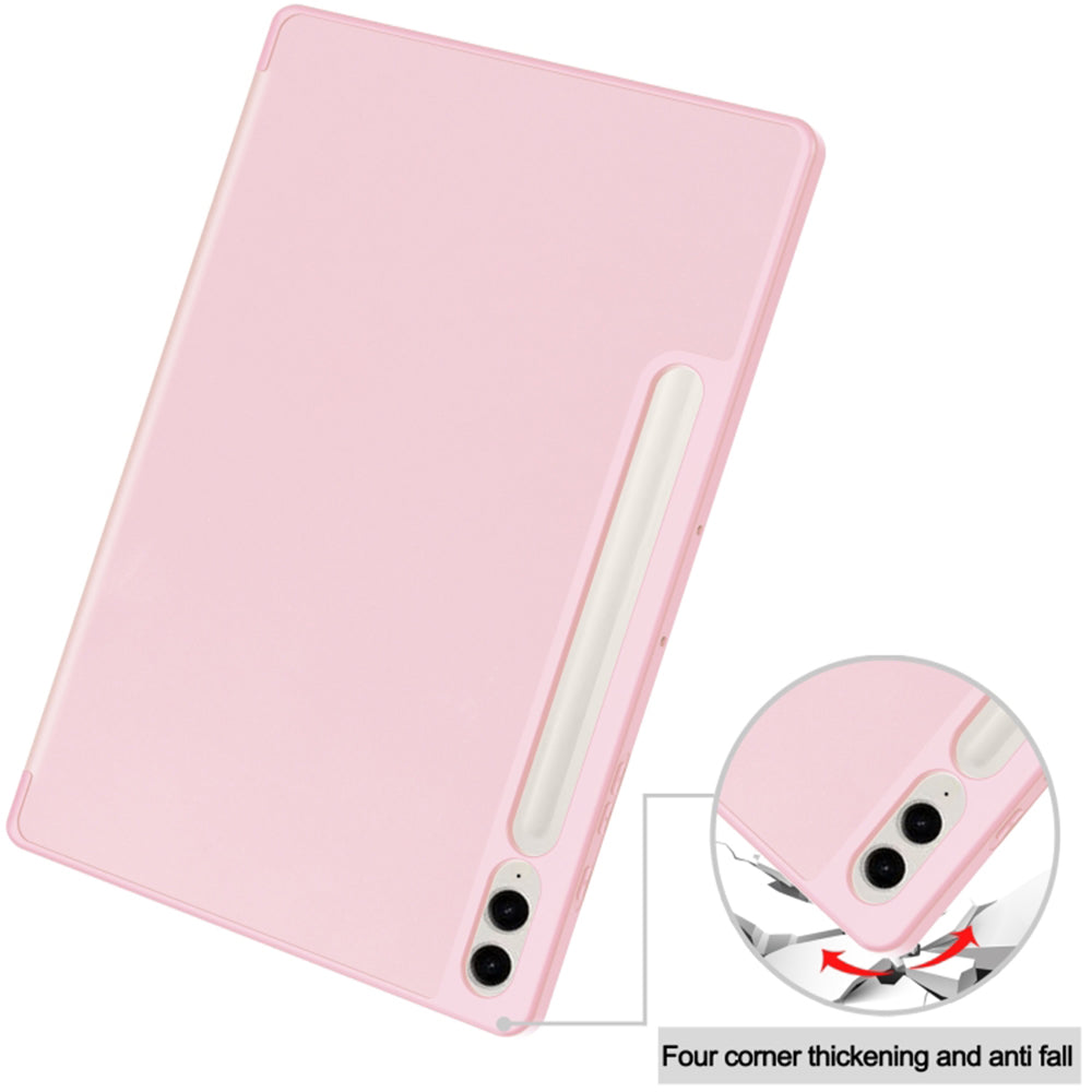 Housse pour Samsung Galaxy Tab S10+ / Tab S9 FE+ / Tab S9+, Techsuit, Flex Trifold, Rose
