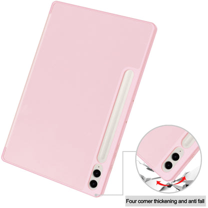 Housse pour Samsung Galaxy Tab S10+ / Tab S9 FE+ / Tab S9+, Techsuit, Flex Trifold, Rose