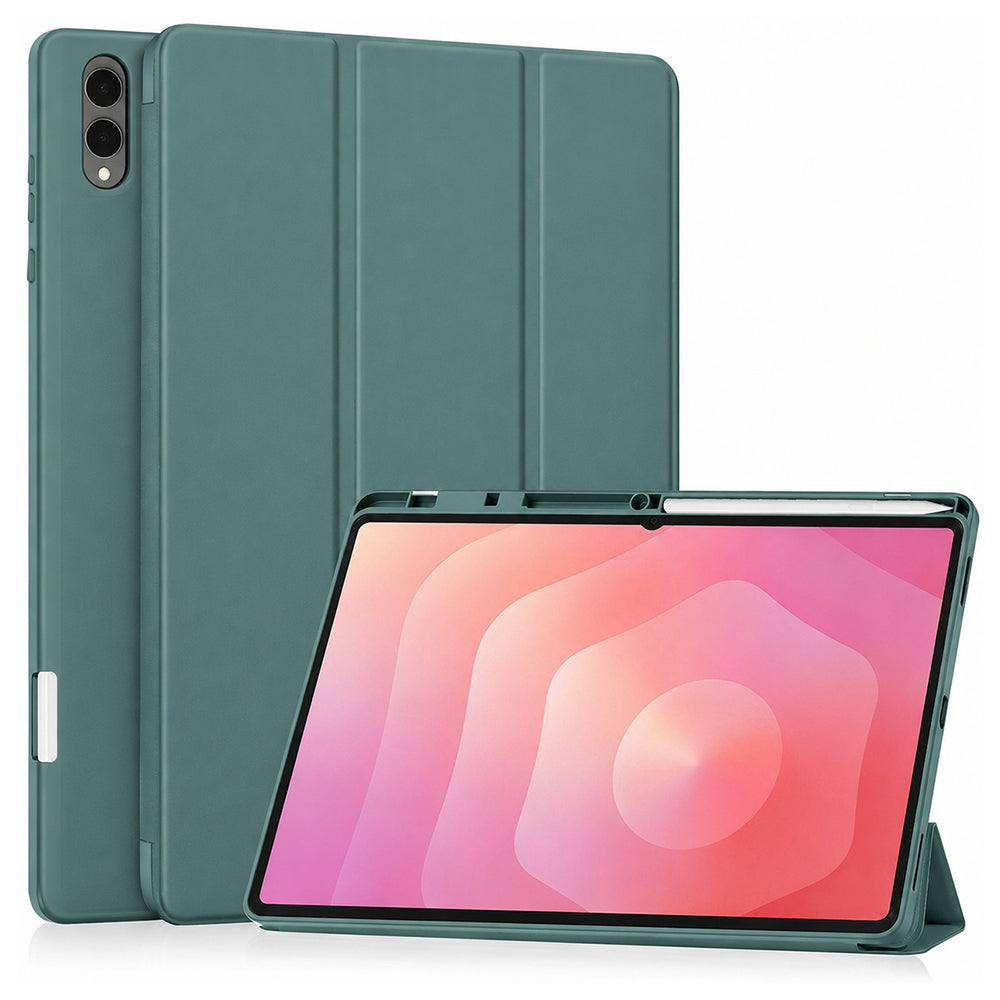Coque pour Samsung Galaxy Tab S12 Ultra / Tab S11 Ultra, Techsuit, Flex Trifold, Vert