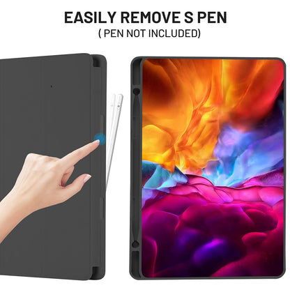 Housse pour Samsung Galaxy Tab S6 Lite (2024) / Tab S6 Lite (2022) / Tab S6 Lite (2020), Techsuit, Flex Trifold, Noire
