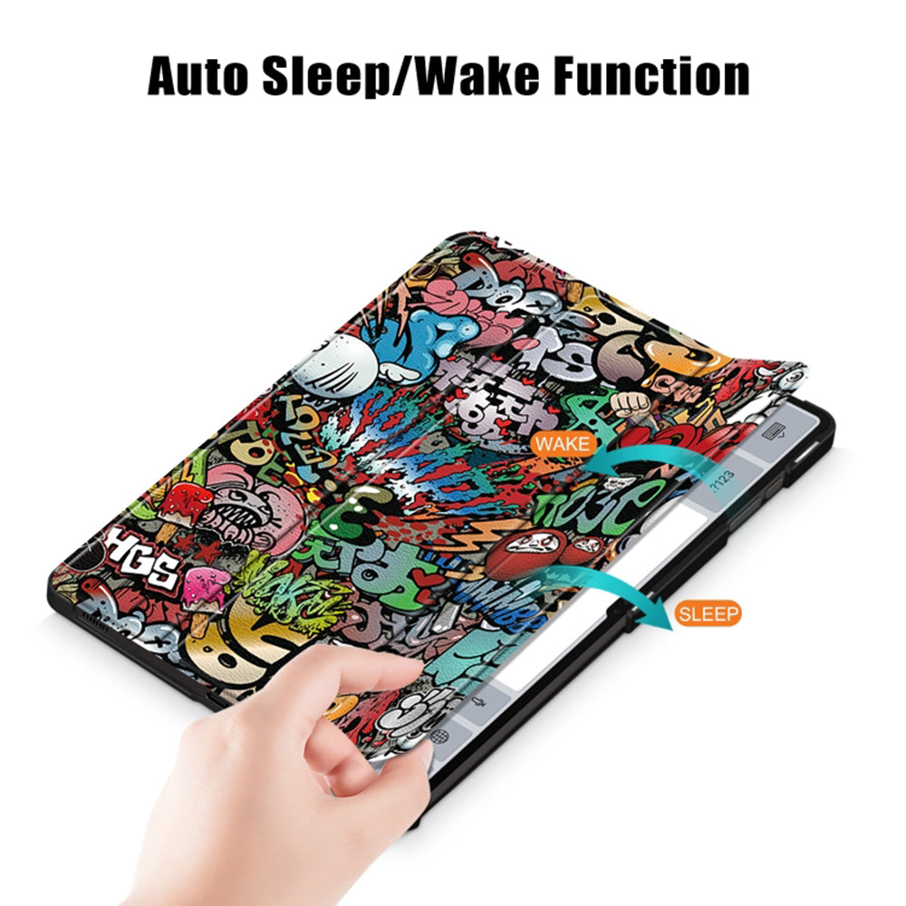 Coque pour Samsung Galaxy Tab S8 Ultra, Techsuit, FoldPro Urban Vibe, Multicolore